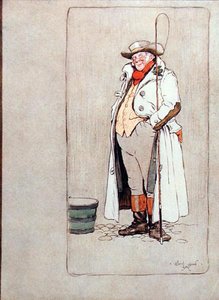 Woźnica sceniczna, ilustracja z „Old Christmas” Washingtona Irvinga (1783-1859), wydanej przez Hoddera i Stoughtona autorstwa Cecil Charles Windsor Aldin