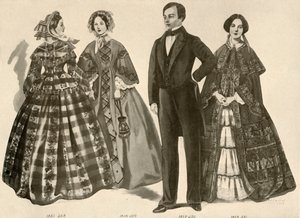 Odzież z lat 1850-1856, 1907, 1937.
