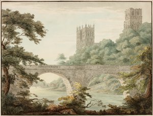 Katedra w Durham, około 1800-1810 (akwarela i tusz) autorstwa Cecilia Priscilla Cooke