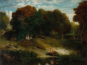 W lesie, 1841. autorstwa Celestin Francois Nanteuil