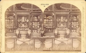 Widok na dwór chiński, budynek główny, wystawa stulecia, Filadelfia autorstwa Centennial Photographic Co.
