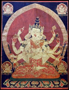 Guhjasamadża Akszobhjawjra Tanaka, XVII wiek. autorstwa Central Asian Art.
