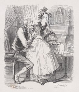Stary kawaler z Dzieł wszystkich Bérangera, 1836 autorstwa Cesar Auguste Hebert