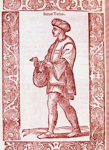 „Turecki garnitur pańszczyźniany” z „” Starożytnych i współczesnych obyczajów ”1590 (rycina) autorstwa Cesare (after) Vecellio