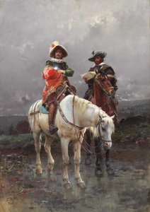 Kawaler na białym koniu, 1890