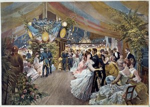 Piłka na pokładzie liniowca Ilustracja Cesare Detti (1847-1914) XIX-wieczny Paryż, Musee Carnavalet