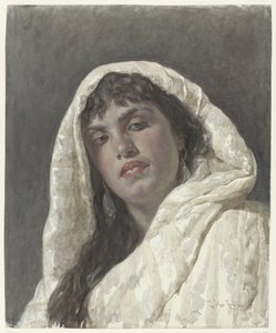 Popiersie orientalnej kobiety autorstwa Cesare Biseo