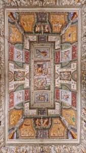 Sufit Sala delle Gesta Rossiane, Rocca dei Rossi, San Secondo, Parma, Włochy, ok. 1570 autorstwa Cesare and Jacopo Bertoia and others Baglione