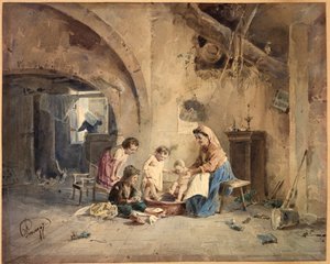 Łaźnia, XIX wiek. autorstwa Cesare Provaggi
