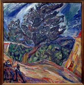 Duże drzewo niebieski obraz Chaima Soutine autorstwa Chaim Soutine