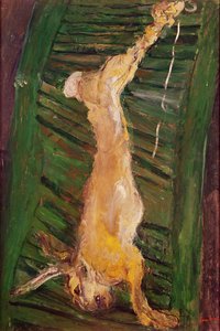 Zając na zielonej żaluzji, ok. 1924-25 autorstwa Chaim Soutine