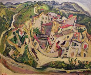 Domy w Cagnes, 1923 autorstwa Chaim Soutine