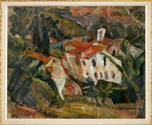 Krajobraz w Ceret, ok. 1920 (obraz na płótnie) autorstwa Chaim Soutine
