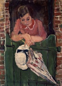 KOBIETA Z PARASOLEM - S XX - FRANCUSKI EKSPRESJONIZM autorstwa Chaim Soutine