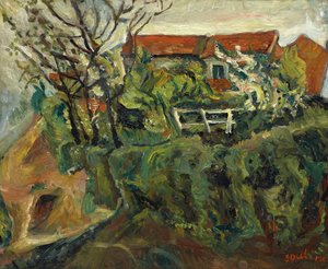 Domy w krajobrazie, ok. 1918-1919. autorstwa Chaim Soutine