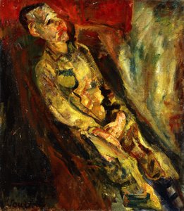 Siedzący mężczyzna; Siedzący człowiek, ok. 1923 autorstwa Chaim Soutine