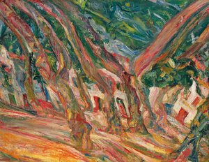 platany w Ceret; Les platanes a Ceret, ok. 1920 autorstwa Chaim Soutine