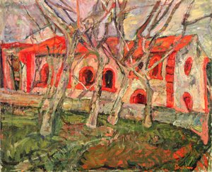 Czerwony Kościół autorstwa Chaim Soutine