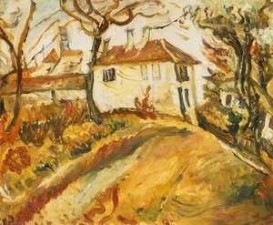 Biały dom na wzgórzu, ok. 1918 (olej na płótnie) autorstwa Chaim Soutine
