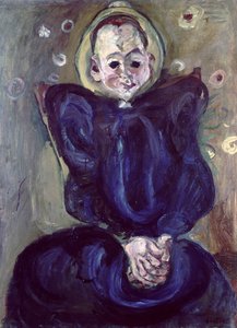 Kobieta w niebieskiej sukience (olej na płótnie) autorstwa Chaim Soutine
