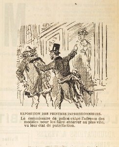 Komisarz policji żąda adresu modeli, aby je pochować..., 1877.