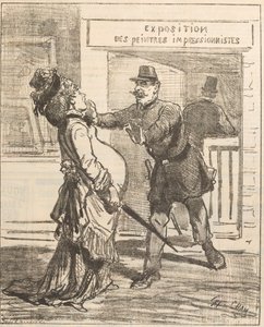 Madame, nie zaleca się wchodzić!. Le Charivari, 16 kwietnia 1877, 1877.