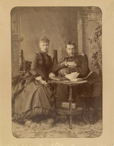Konstantyn Konstantynowicz Rosji i Elżbieta Mawrikjewna Rosji (z domu księżna Elżbieta Saksonii Altenburg) - wielki książę Rosji Konstantyn Konstantynowicz (1858-1915) i wielka księżna Rosji Elizaveta Mavrikievna (1865-1927), autorstwa Bergamasca autorstwa Charles Bergamasco