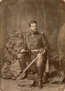 Władimir Aleksandrowicz de Russie - Portret wielkiego księcia Władimira Aleksandrowicza Rosji (1847-1909), autorstwa Bergamasco, Karola (Karla) (1830-1896). Albumin Photo, ok. 1878. Rosyjskie Państwowe Archiwum Filmowe i Fotograficzne, Krasnogorsk autorstwa Charles Bergamasco
