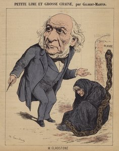 Mały pilnik i duży łańcuszek (kolorowy grawer) autorstwa Charles (after) Gilbert Martin