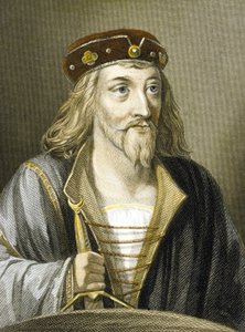 Jakub I Szkocji (kolorowe grawerowanie) autorstwa Charles (after) Holl