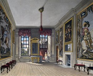 Audience Hall of Queen, Grawerowanie Williama Jamesa Bennetta (1787-1844), według projektu Charlesa Wilda (1781-1835), Z historii rezydencji królewskich