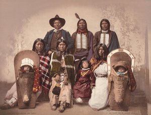 Wódz Ute Severo z rodziną, ok. 1885, opublikowane 1900 (zdjęcie) autorstwa Charles A. Nast