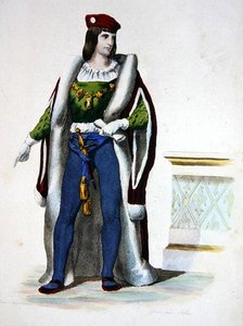 Charles Duke of Orleans, portret opublikowany w „Le Plutarque Francais” E. Mennechet, Paryż autorstwa Charles Abraham (after) Chasselat