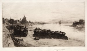 Błotne łodzie na Tamizie, 1883.