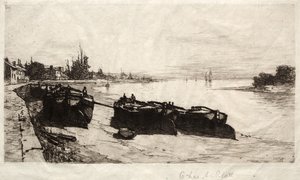Błotne łodzie na Tamizie, 1883.