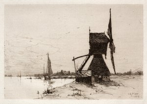 Wiatrak wzdłuż wybrzeża, 1884.