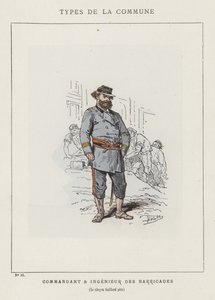 Komendant i inżynier barykad, Le citoyen Gaillard pere autorstwa Charles Albert d Arnoux Bertall