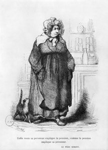 Madame Vauquer, ilustracja z „Le Pere Goriot” Honore de Balzac (1799-1850)