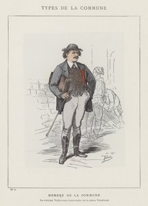 Członek gminy, Citizen Valles na barykadach Place Vendome autorstwa Charles Albert d Arnoux Bertall
