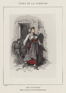 Obywatel, strażnik rue de Lille, Faubourg St-Germain autorstwa Charles Albert d Arnoux Bertall
