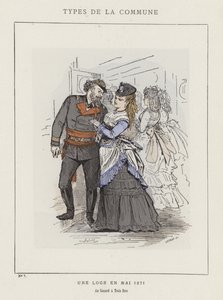 Loża w maju 1871, Au Canard a Trois Becs autorstwa Charles Albert d Arnoux Bertall