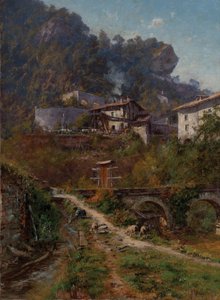 W Sassenage. Czołgi Sassenage (olej na płótnie) autorstwa Charles Alexandre Bertier
