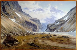 Dolina Veneon w Saint Christophe en Oisans w Alpach Obraz Charlesa Bertiera (1860-1924) 1894 Wymiary 2x3,2 m Grenoble, Muzeum Sztuk Pięknych - Dolina Veneon w Saint Christophe en Oisans w Alpach. Obraz Charlesa Bertiera (1860-1924) autorstwa Charles Alexandre Bertier