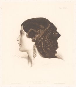 Portret włoskiej kobiety Nonna (tytuł na obiekcie) Portrety Włoszek (tytuł serii)