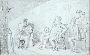 Ghost Story (pióro i atrament na papierze)