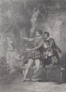 Pani Monsoreau La Dame de Monsoreau, 1830-73. autorstwa Charles Amedee Colin