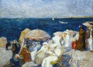 Na plaży w Dieppe; Na plaży, Dieppe, 1907 autorstwa Charles Andre Fridit
