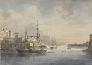 Widok na Maltę, ca. 1849 autorstwa Charles Andrew Dyce