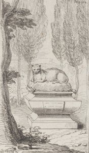 Kot na grobie, 1714-52., 1714-52. autorstwa Charles Antoine Coypel