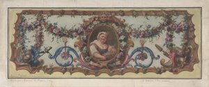 Projekt gobelinowego siedziska sofy, 1721. autorstwa Charles Antoine Coypel